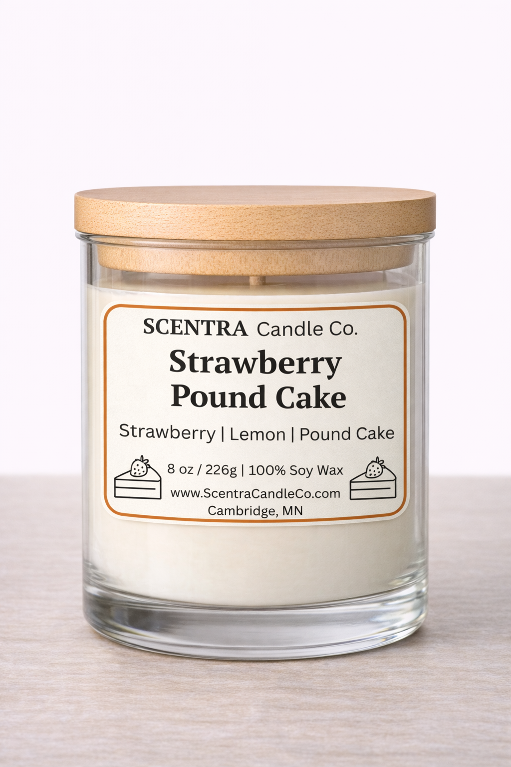 Strawberry Pound Cake Candle