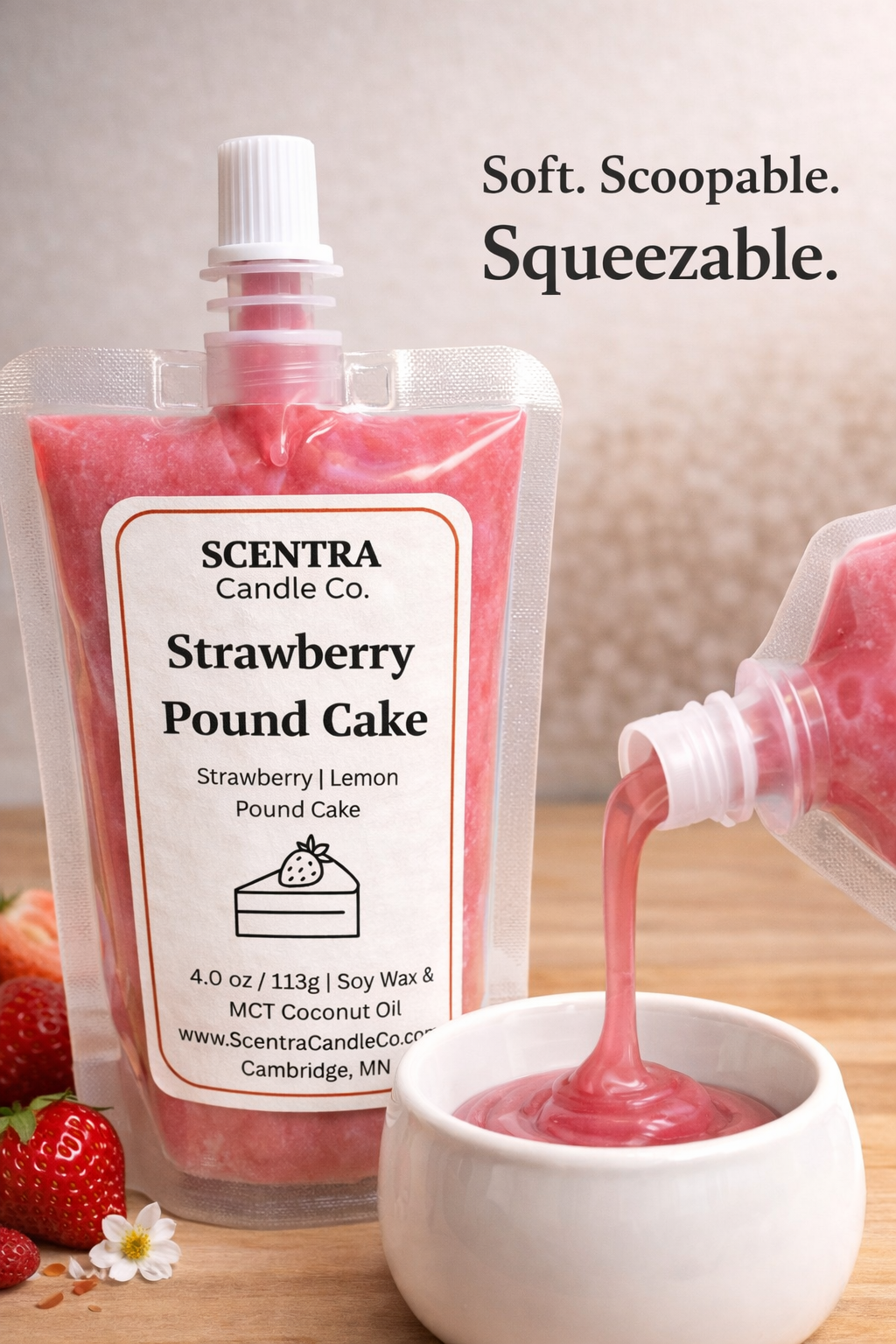 Strawberry Poundcake Squeezable Wax Melt